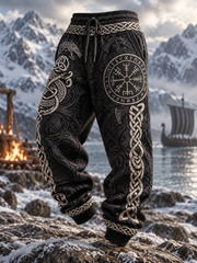 Pantalon Retro Viking Vegvisir Wolf pour homme