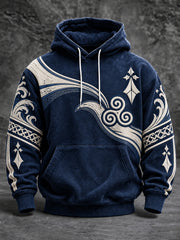 Sweat à capuche oversize à épaules tombantes avec poches pour homme, style Bretagne, France