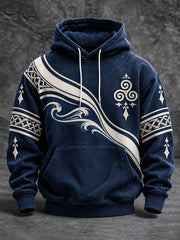 Sweat à capuche oversize à épaules tombantes avec poches pour homme, style Bretagne, France