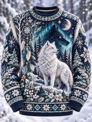 Pull nordique pour homme à motifs d'animaux en imitation