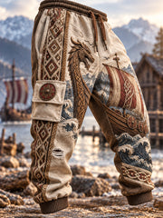 Pantalons de survêtement décontractés vikings pour homme