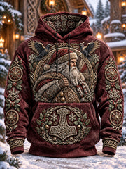 Sweats à capuche viking Père Noël pour hommes