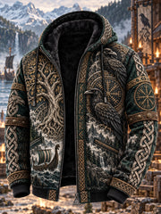Veste polaire composite à motif viking pour homme
