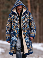 Sweat à capuche doublé polaire pour homme, motifs animaux de la forêt nordique