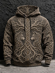 Hoodies à imprimé arbre de vie pour hommes