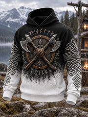 Sweat à capuche confortable pour homme, style vintage, motif nœud celtique viking