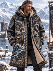 Chandail à capuchon doublé en molleton Viking Art Homme