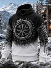 Sweat à capuche confortable pour homme, style vintage, motif nœud celtique viking