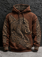 Hoodies Viking Boar Print pour hommes