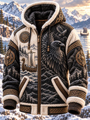 Veste polaire composite à motif viking pour homme