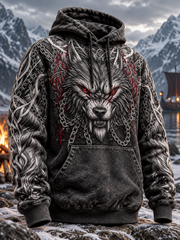Chandail à capuchon Viking Odin Norse God Warrior pour homme