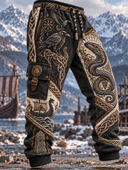 Pantalon de survêtement décontracté pour homme, motif viking