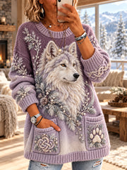 Pull pour femme à motifs d'animaux amusants