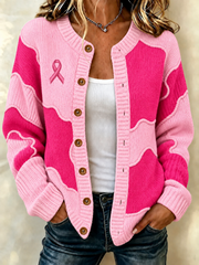 Cardigan contre le cancer du sein pour femmes