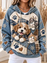 Sweats à capuche pour femmes avec motifs d'animaux originaux