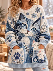 Pull pour femme à motifs d'animaux amusants