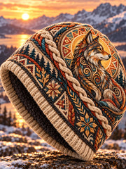 Chapeau unisexe à imprimé animalier nordique