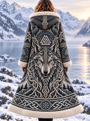 Veste en flanelle à motif viking pour femme