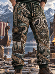 Pantalon de survêtement décontracté pour homme, motif viking