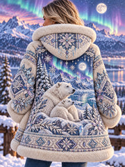Manteau nordique en flanelle pour femme