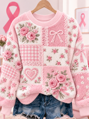Sweat-shirt en flanelle pour le cancer du sein chez la femme