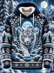 Chandail à capuchon Nordic Animal en flanelle pour homme