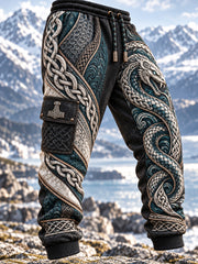 Pantalon de survêtement décontracté pour homme, motif viking