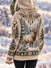 Chandail à capuchon Nordic Animalsl Femme