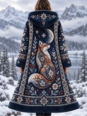 Veste à capuche Femme Automne/Hiver Style Nordique Thème Animal en Flanelle