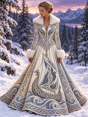 Robe à col en V Viking «The North Remembers» pour femme