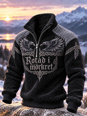 Sweatshirt en flanelle «Fear No Darkness» Retro Viking Homme