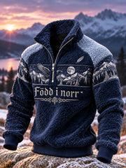 Sweat Homme Viking Vintage «Born of the North» En Flanelle