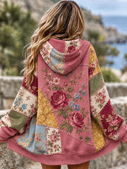 Cardigan décontracté à imprimé floral pour femme