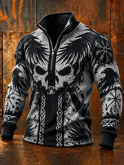 Sweat à capuche zippé viking pour homme