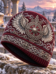 Bonnet tricoté unisexe viking nordique chaud pour le froid