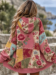Cardigan décontracté à imprimé floral pour femme