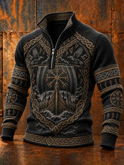 Sweat-shirt zippé viking pour homme