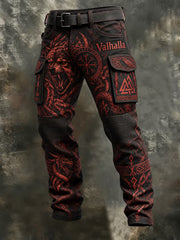 Pantalon imprimé viking pour homme
