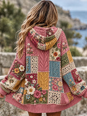 Cardigan décontracté à imprimé floral pour femme