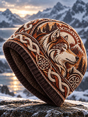 Bonnet unisexe nordique pour l’automne et l’hiver, motifs animaux