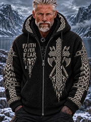 Manteau en flanelle de la foi viking pour homme