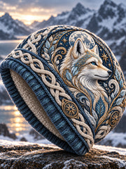 Bonnet unisexe à imprimé animaux, style nordique, pour l’automne et l’hiver