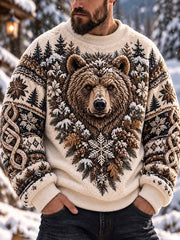 Sweat-shirt Homme Imprimé Ours Nordique
