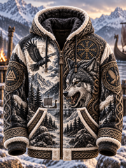 Veste en flanelle à motif viking pour homme