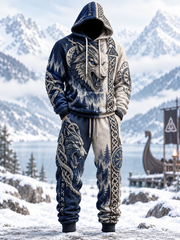 Ensemble sweat à capuche viking pour homme