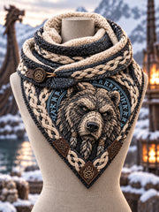 Écharpe triangulaire à motif viking