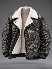 Veste en peluche viking pour homme