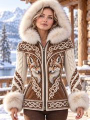 Veste à capuche viking pour femme