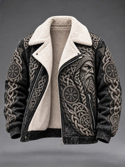 Veste en peluche viking pour homme
