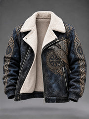 Veste en peluche viking pour homme